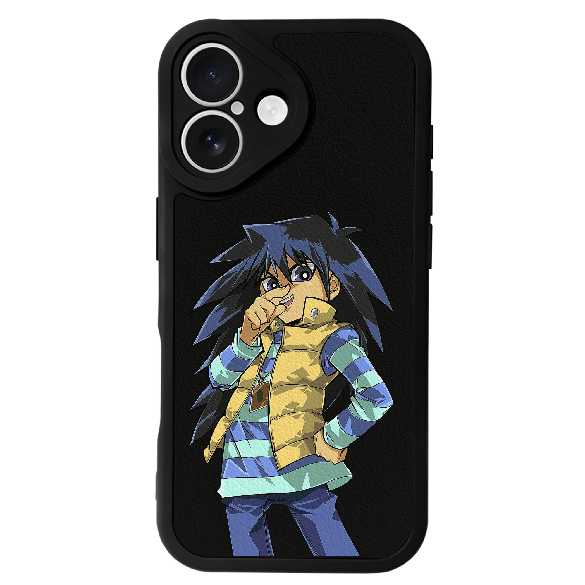 （画像用） 遊☆戯☆王 Yu-Gi-Oh! 【iPhone 16シリーズ対応】シリコンスマホケース（レザー調） 材質：シリコン